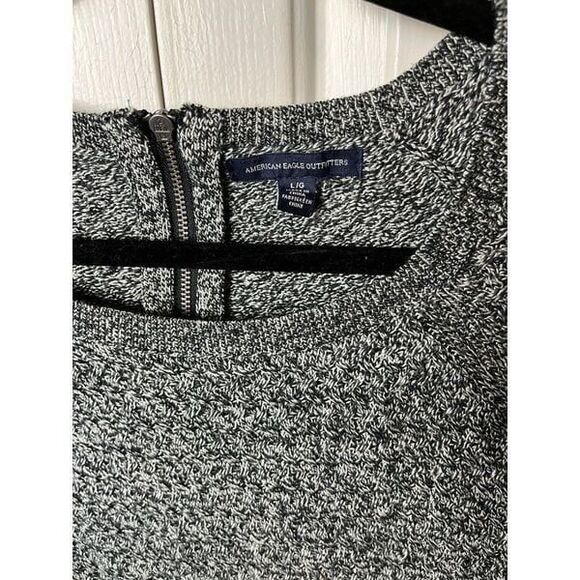 American Eagle Outfitters Knit Sweater Women Large Gray Long Sleeves Pullover - Picture 3 of 4